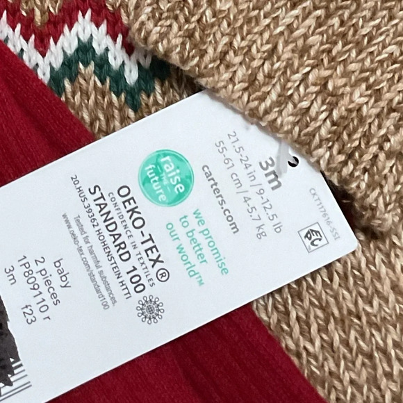 Carter's Baby 2-Piece Holiday Sweater & Corduroy Pant Set. Size 3 Months NWT - Picture 4 of 4